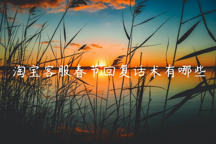 淘寶客服春節(jié)回復(fù)話術(shù)有哪些